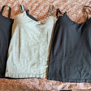 3 cotton and spandex nursing camisoles